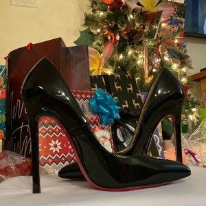 Christian Louboutin Black Patent Pigalle 120